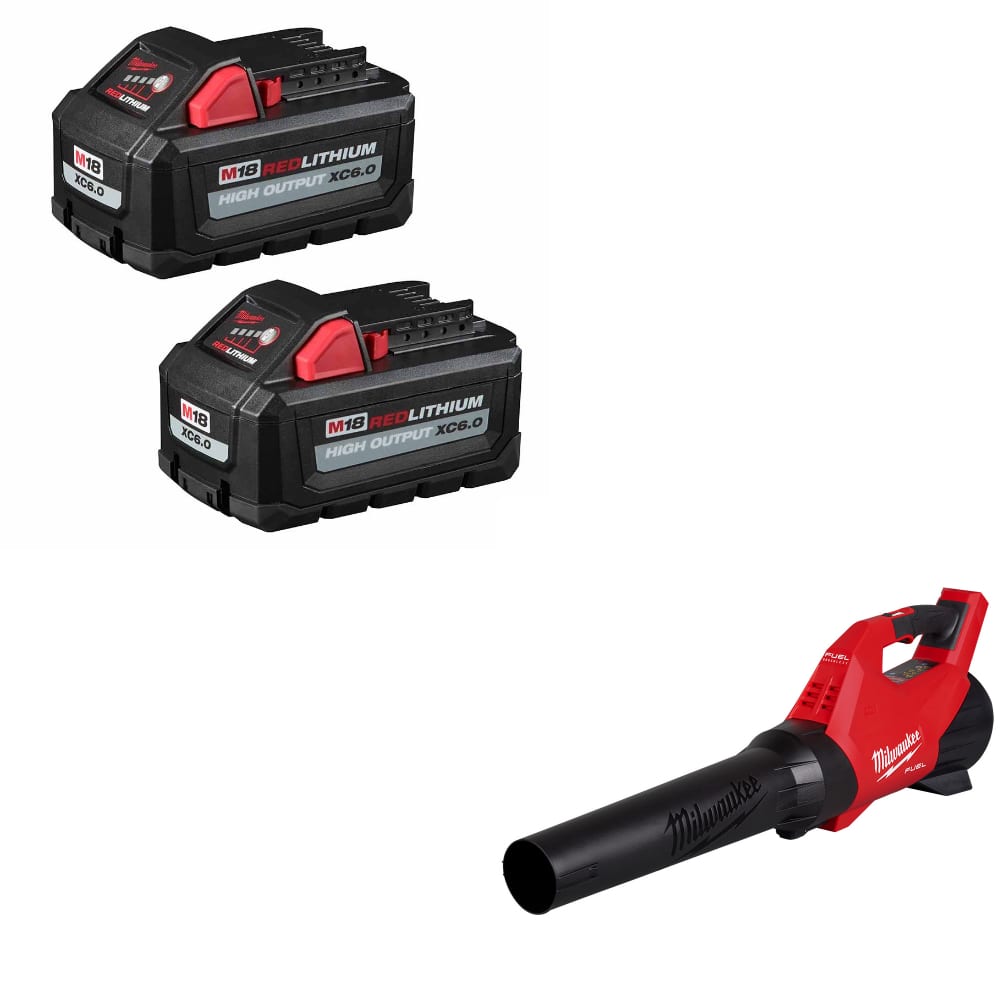 Milwaukee 48-11-1862 M18 XC6.0 Battery-2Pk W/ FREE 3017-20 M18 FUEL Bl