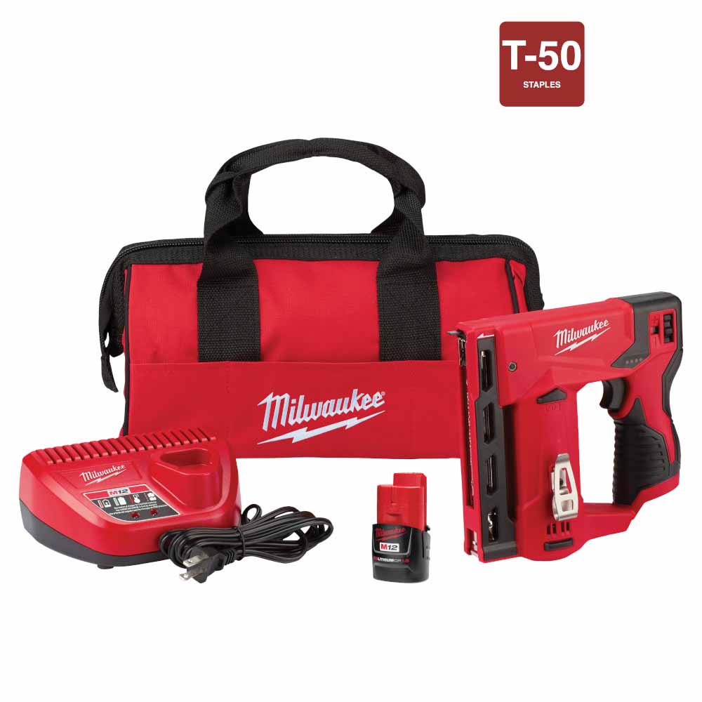 Milwaukee 2447-21 M12 3/8 Crown Stapler Kit