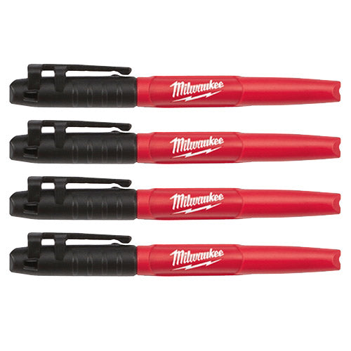 Milwaukee INKZALL Permanent Markers Black Fine Point Poly