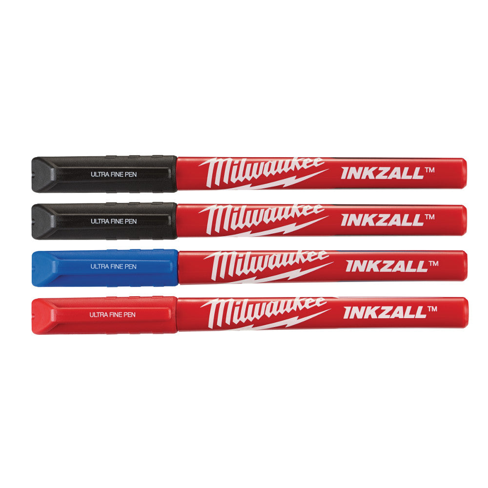 Milwaukee 48-22-3165 INKZALL Color Ultra Fine Point Pen, 4-Pack
