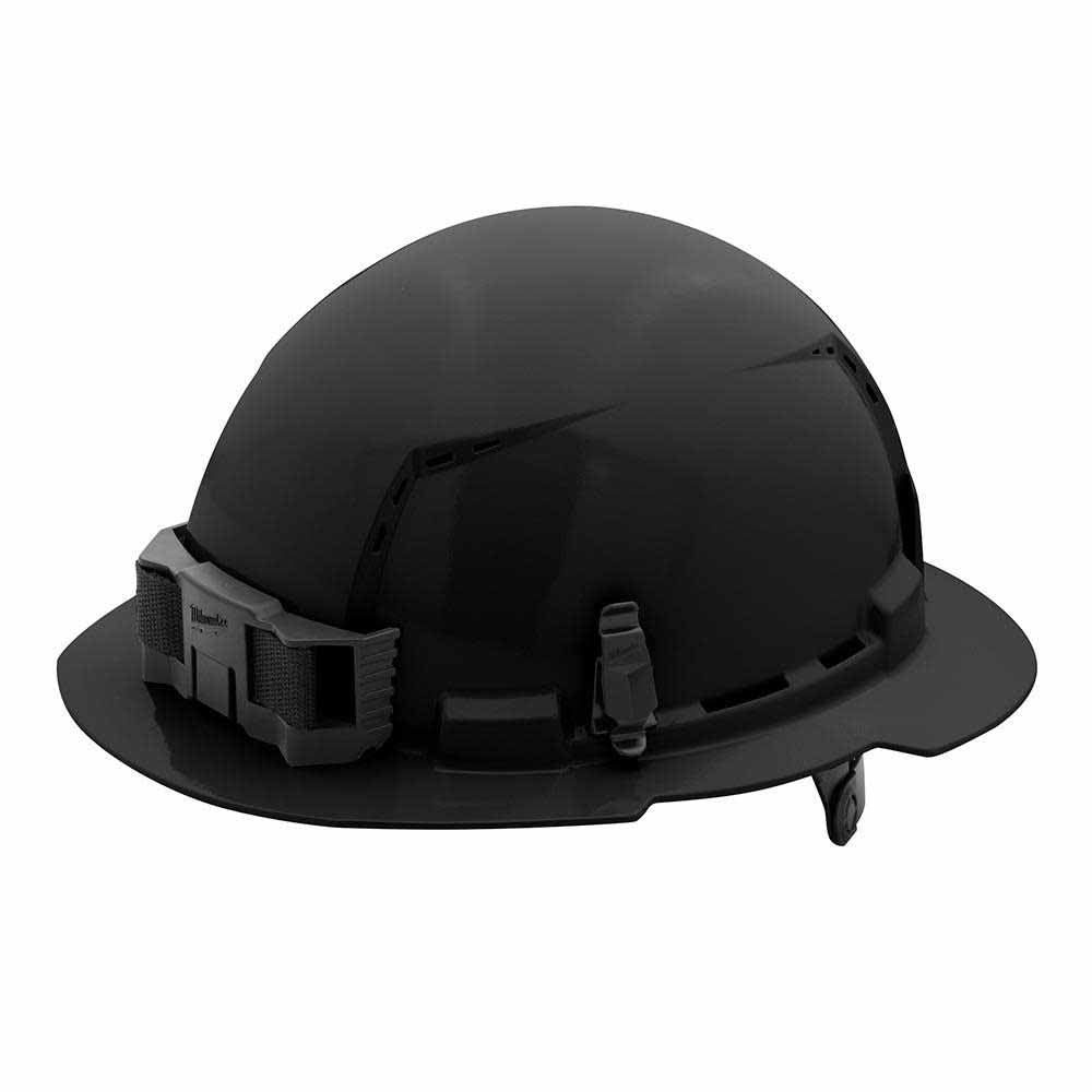 Milwaukee 48-73-1231 Black Full Brim Vented Hard Hat with 6Pt Ratcheti