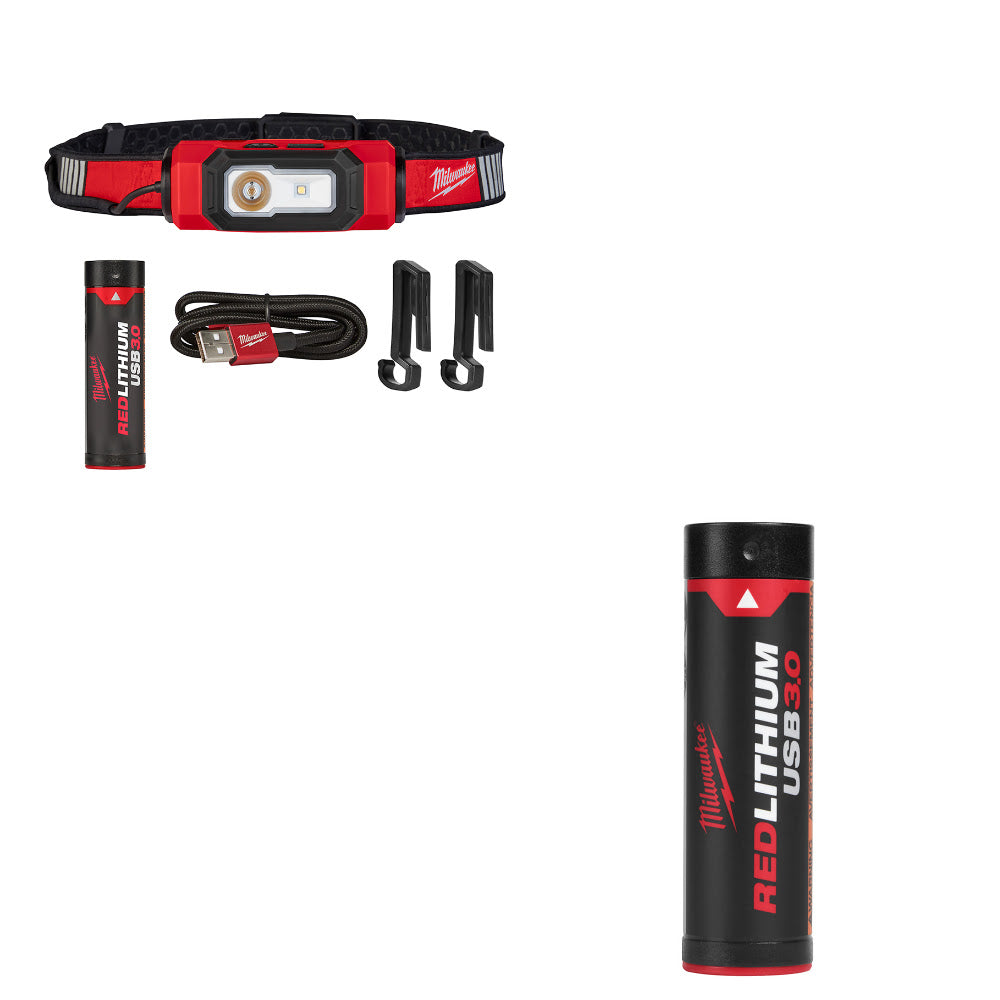 Milwaukee 2116-21 Rechargeable Hard Hat Light W/ FREE 48-11-2131 3.0AH Battery