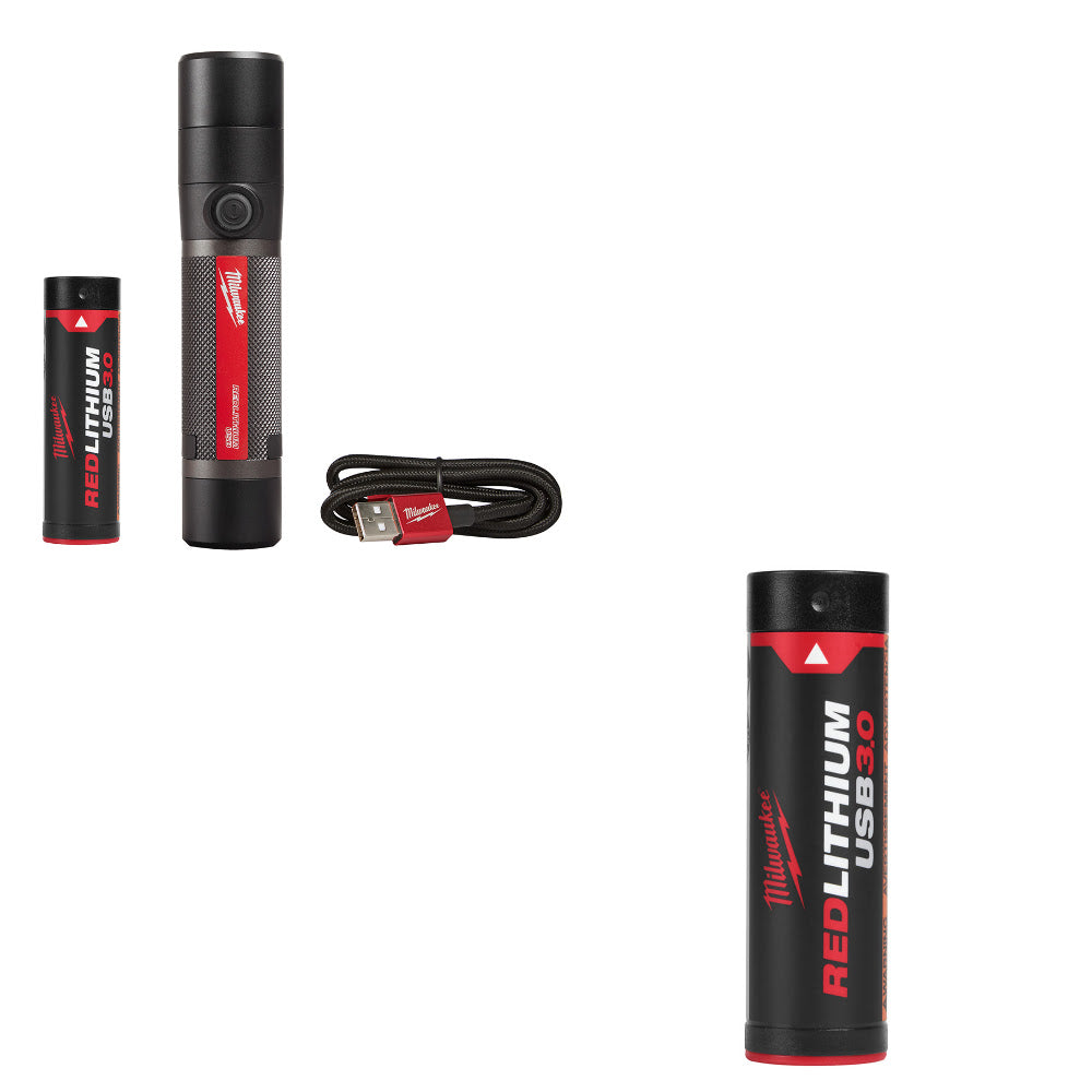 Milwaukee  2160-21 RECHARGEABLE 800L FLASHLIGHT W/ FREE 48-11-2131 3.0AH Battery