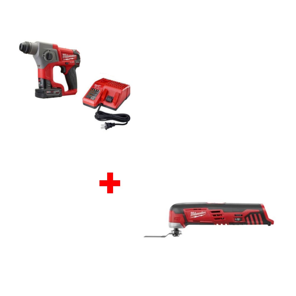 Milwaukee 2416-21XC 5/8" Rotary Hammer Kit w/ FREE 2426-20 M12 Multi-Tool (Bare)