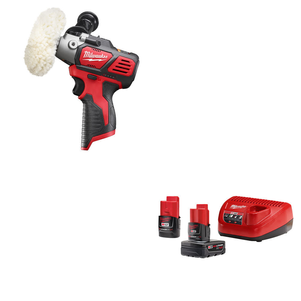 Milwaukee 2438-20 M12 Polisher/Sander W/ FREE 48-59-2424 M12 12V Starter Kit