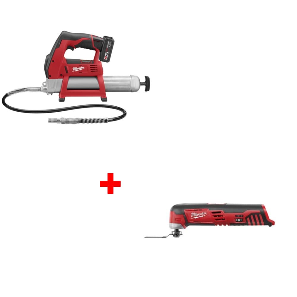 Milwaukee 2446-21XC M12 Grease Gun Kit w/ FREE 2426-20 M12 Multi-Tool, Bare