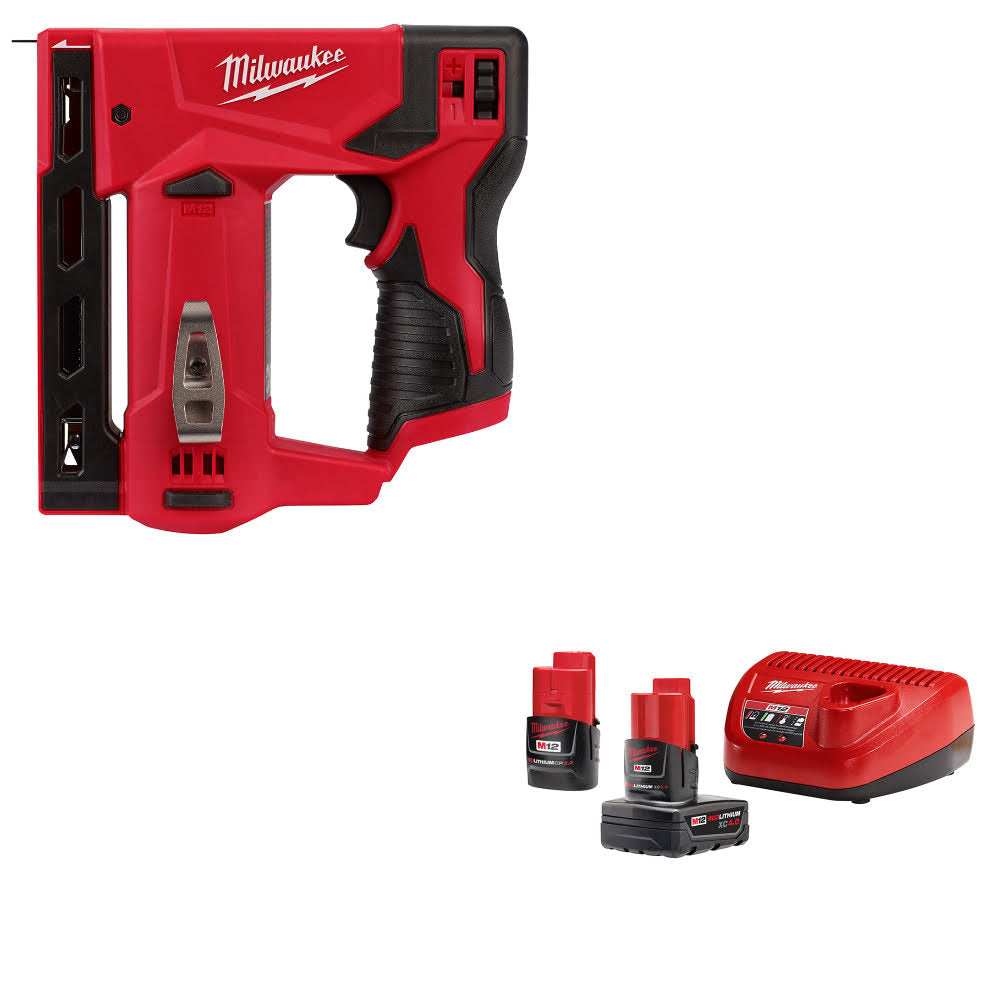 Milwaukee  2447-20 M12 3/8" Crown Stapler W/ FREE 48-59-2424 M12 12V Starter Kit