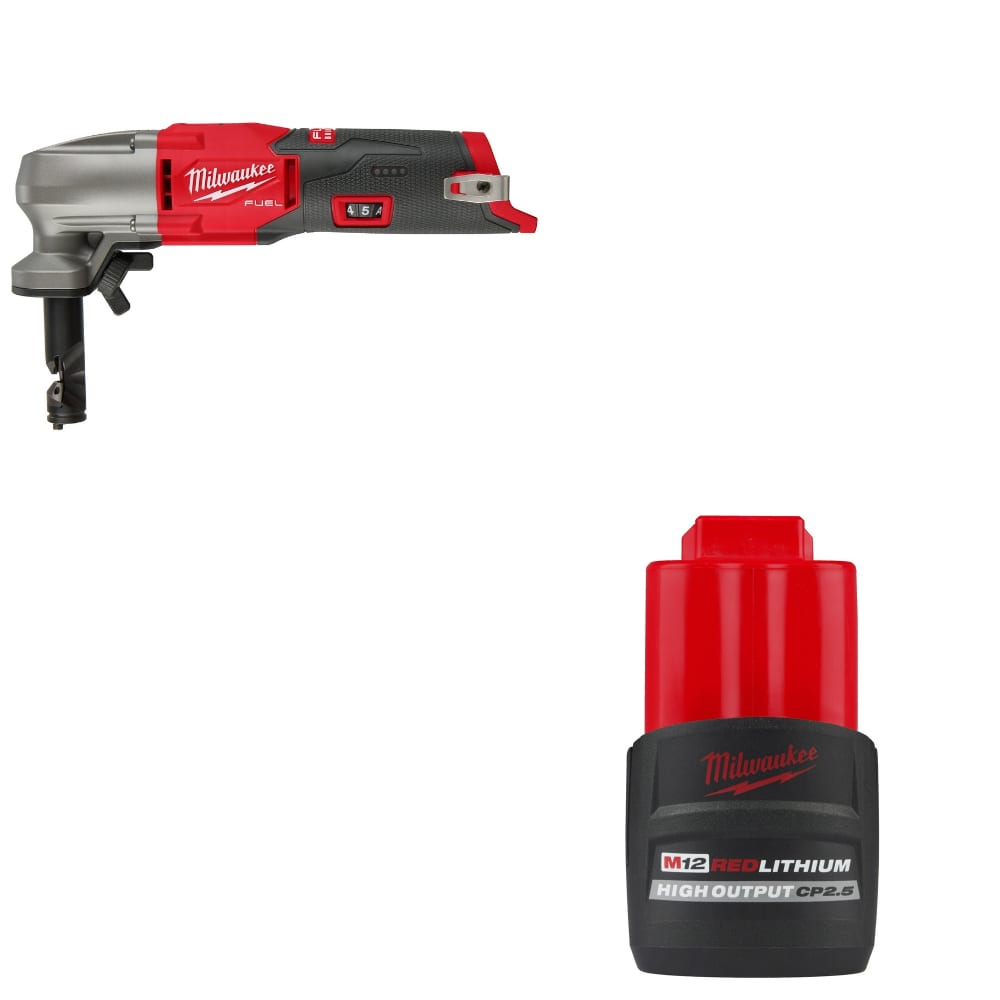 Milwaukee 2476-20 M12 FUEL 16 Gauge Nibbler W/ FREE 48-11-2425 M12 Battery Pack