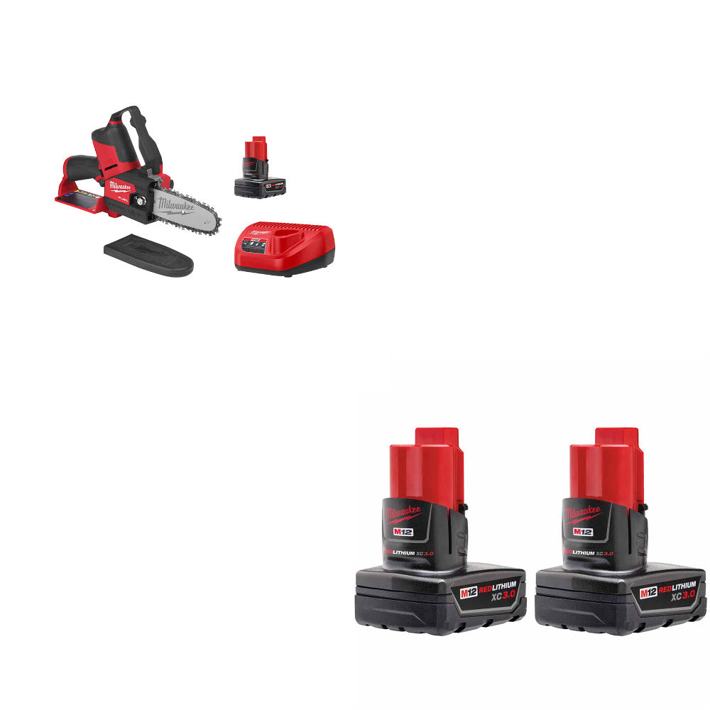 Milwaukee 2527-21 M12 FUEL 6" Saw Kit W/ FREE 48-11-2412 M12 XC Battery-2 Pack