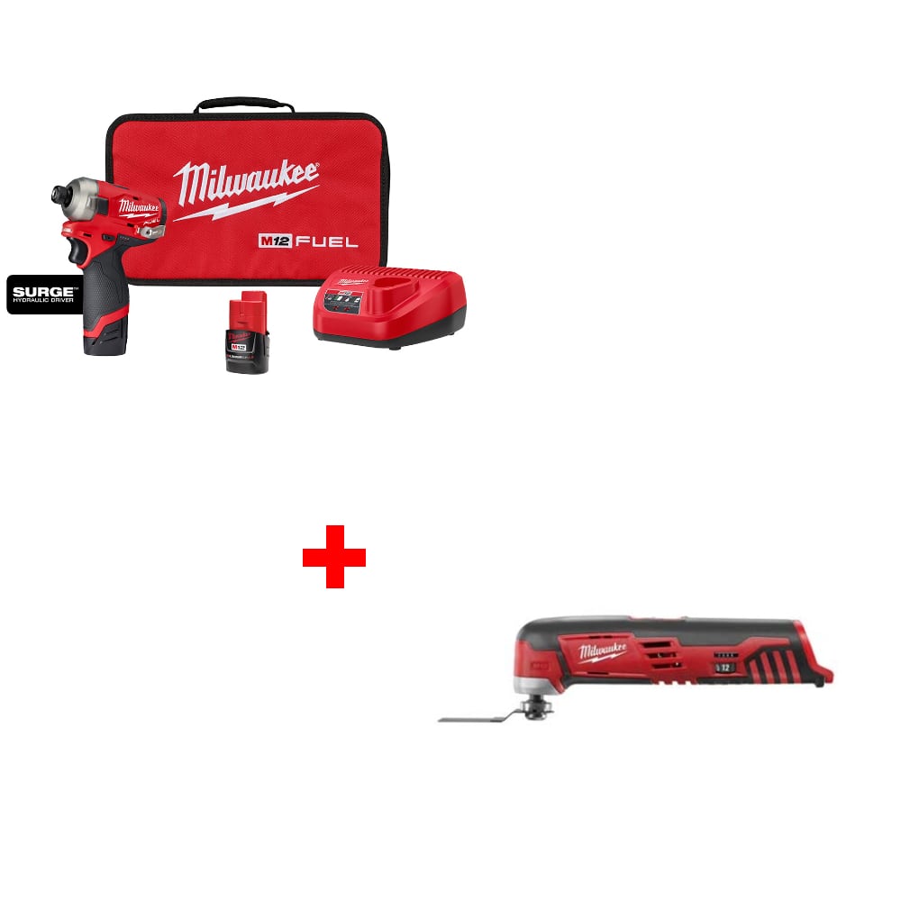 Milwaukee 2551-22 1/4" Hex Hydraulic Driver Kit w/ FREE 2426-20 Multi-Tool, Bare