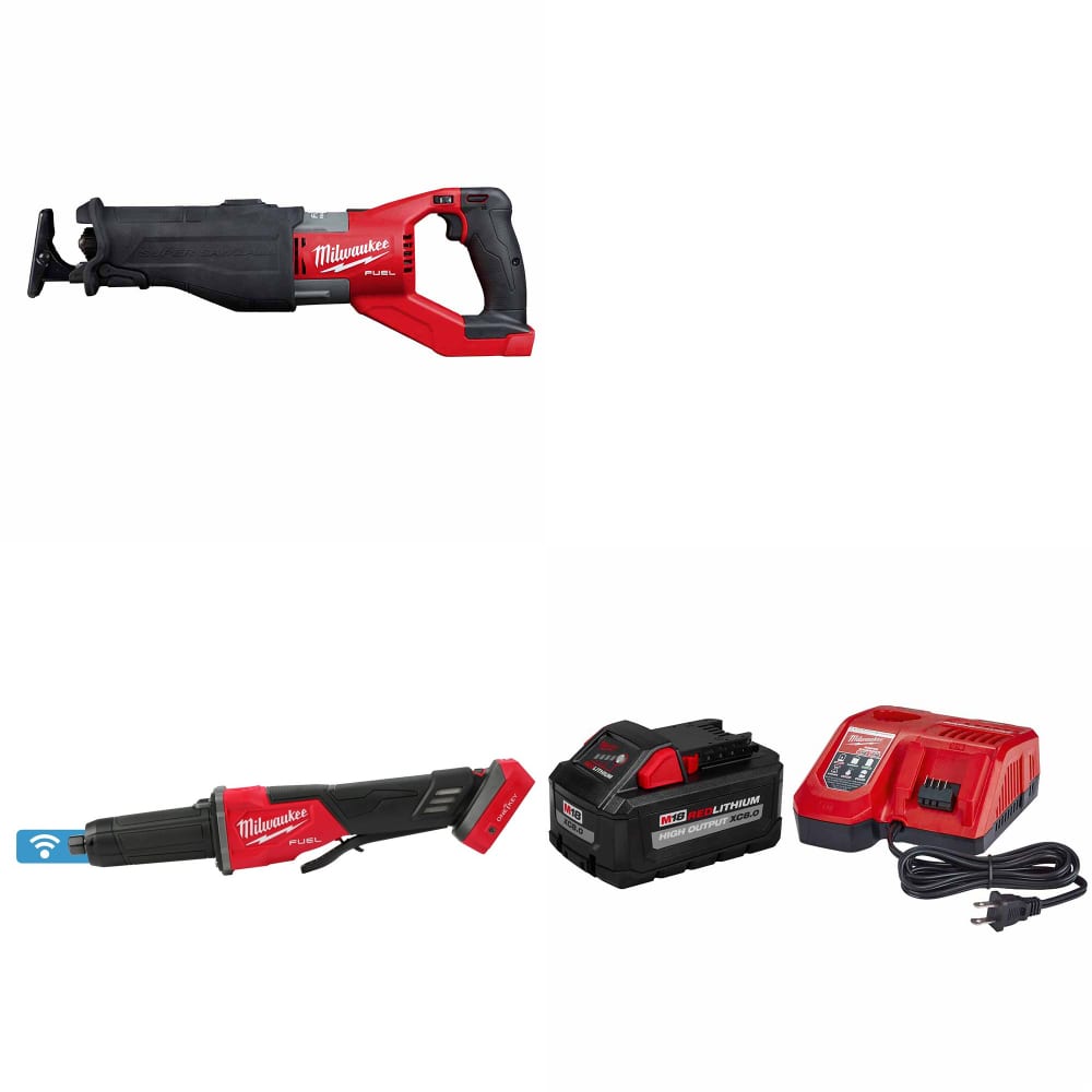 Milwaukee 2722-20 M18 FUEL SAWZALL W/ 2984-20 Die Grinder & FREE Starter Kit