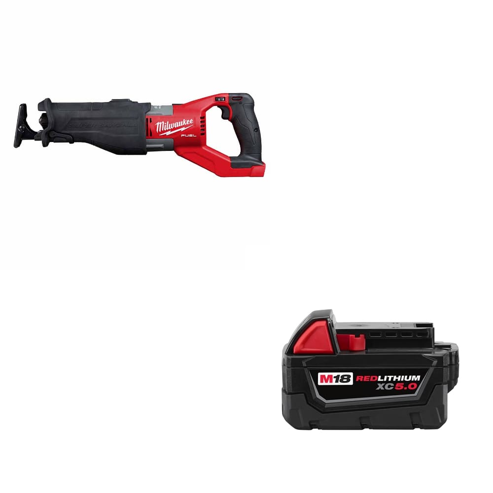 Milwaukee 2722-20 M18 FUEL SAWZALL w/ FREE 48-11-1850 M18 XC5.0 Battery Pack