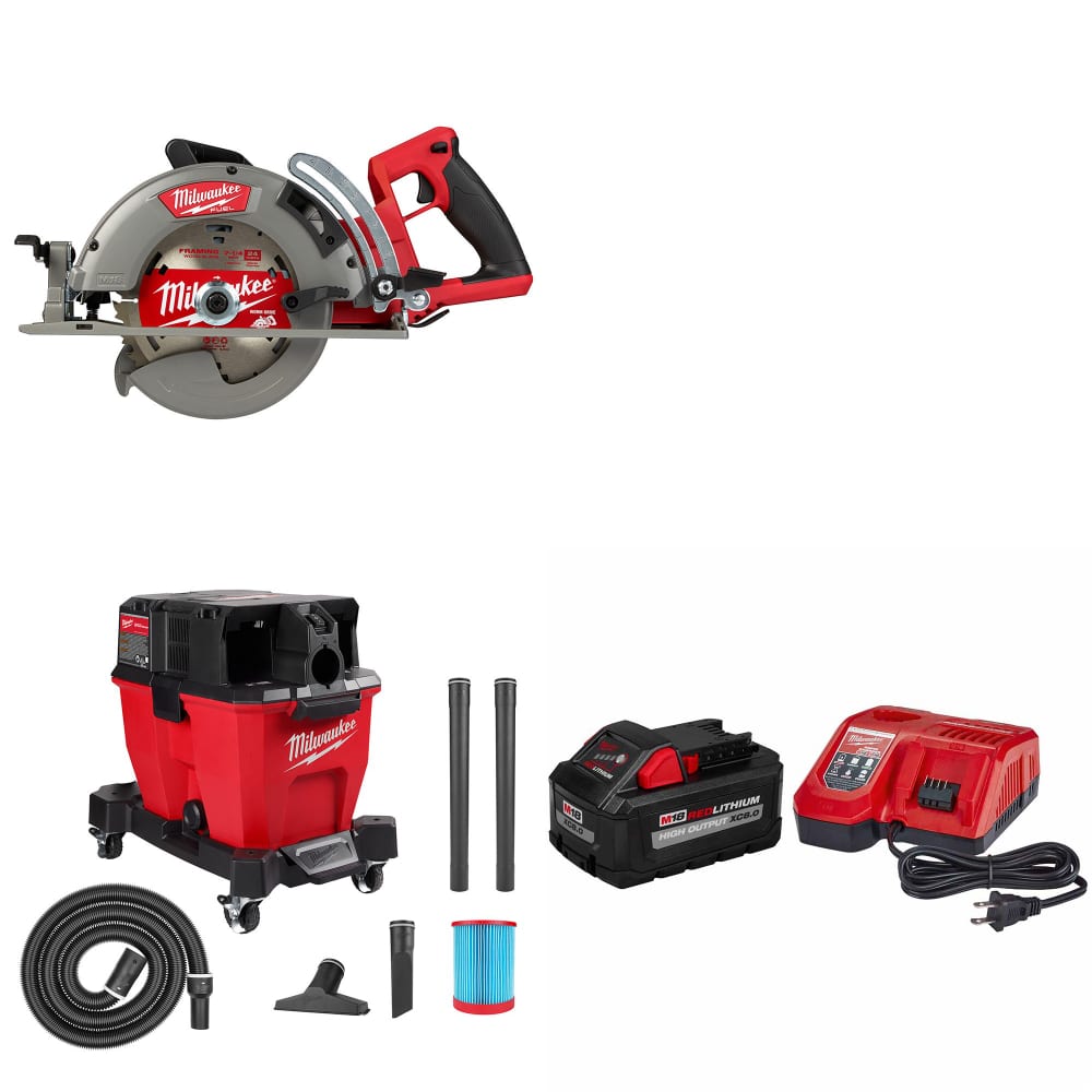 Milwaukee 2830-20 M18 FUEL Circ Saw W/ 0920-20 M18 Vacuum & FREE Starter Kit