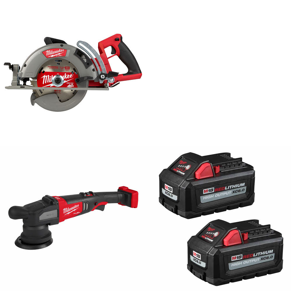 Milwaukee 2830-20 M18 FUEL Circ Saw W/ 2684-20 M18 Polisher & FREE Battery-2Pk