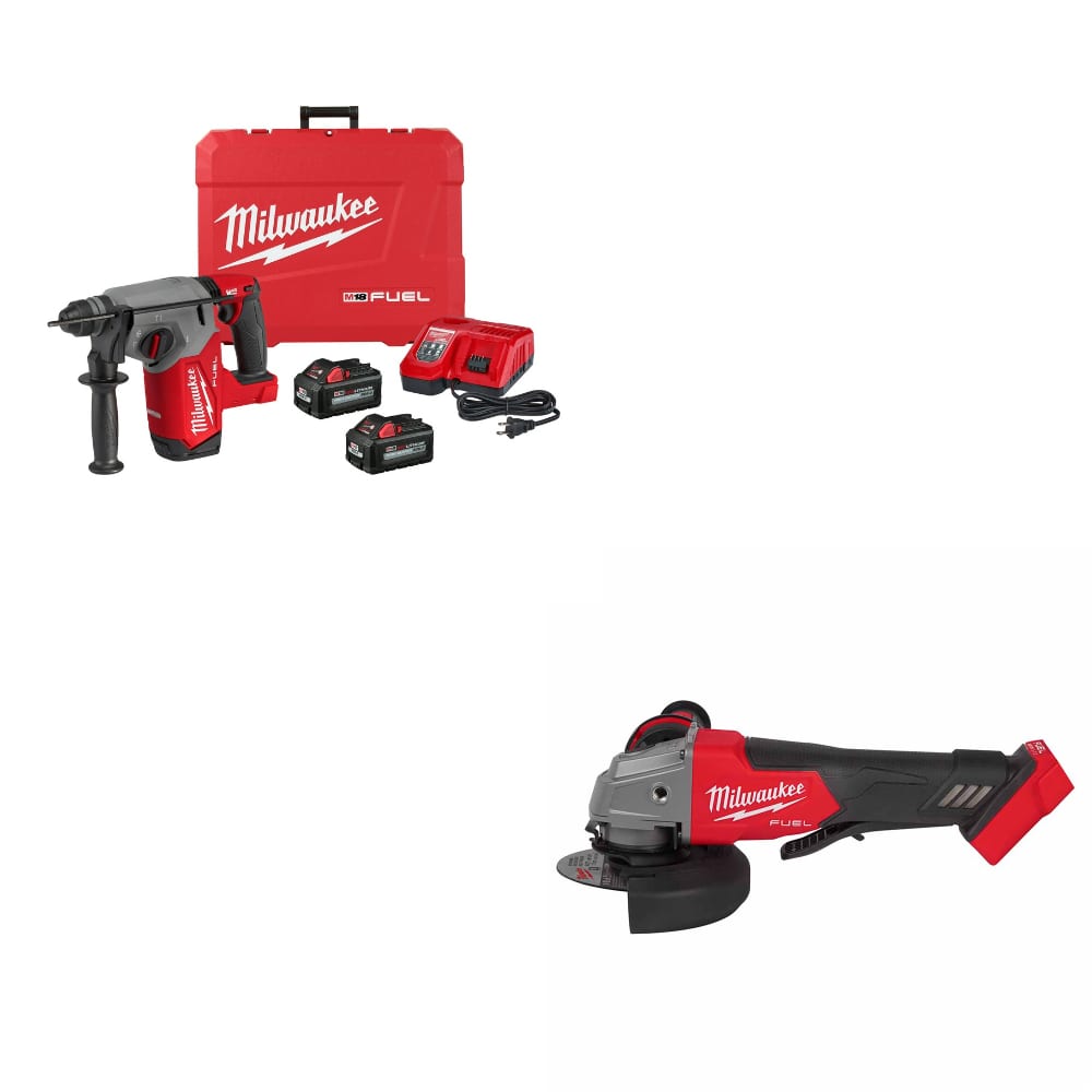 Milwaukee 2912-22 M18 FUEL Rotary Hammer Kit w/ FREE 2880-20 M18 FUEL Grinder