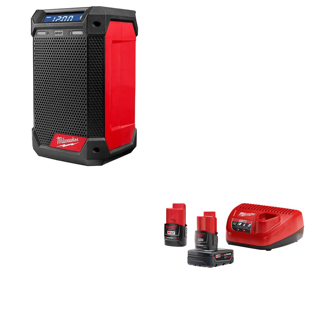 Milwaukee 2951-20 M12™ Radio + Charger W/ FREE 48-59-2424 M12 12V Starter Kit