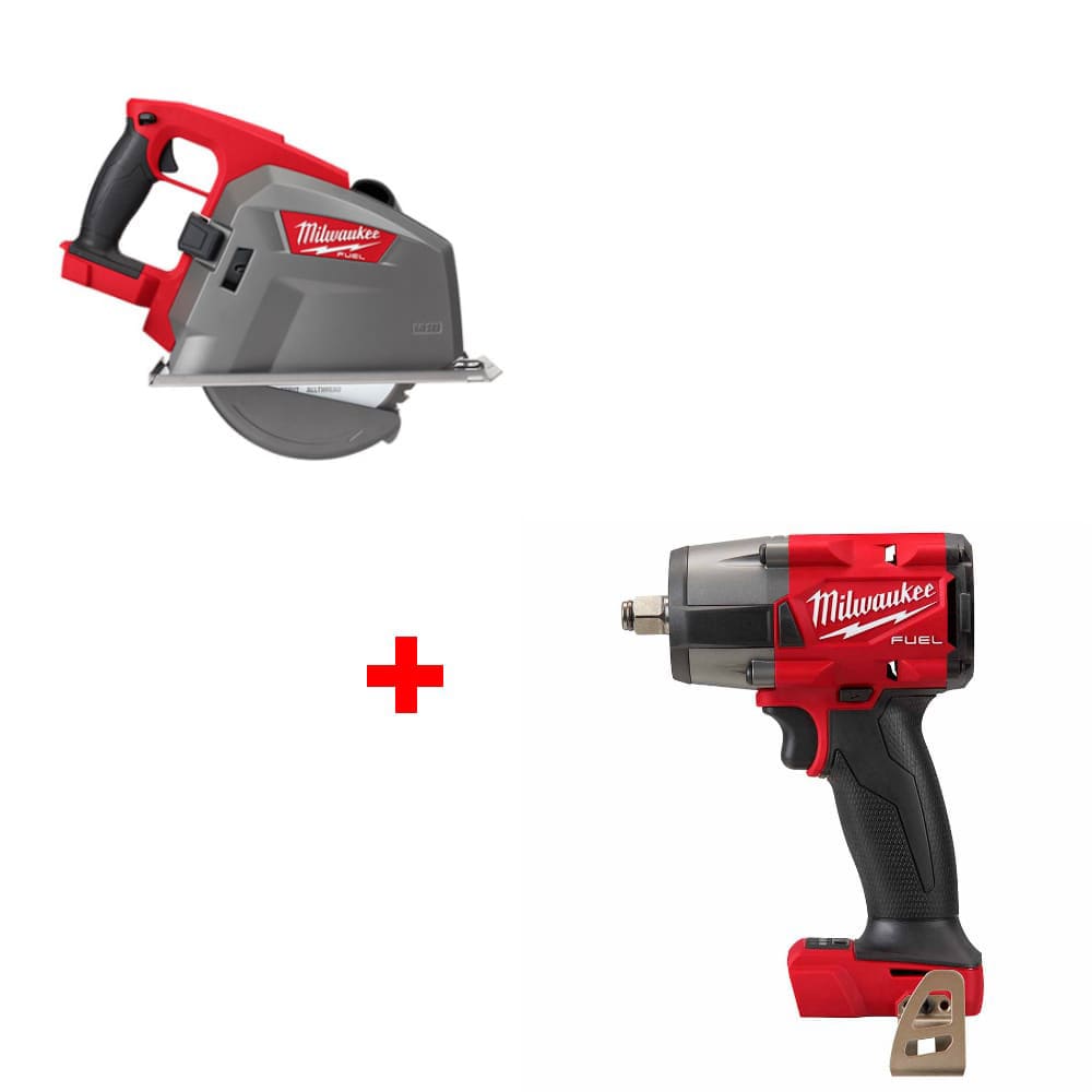 Milwaukee 2982-20 M18 FUEL 8" Circ Saw, Bare w/ FREE 2962-20 M18 Impact Wrench