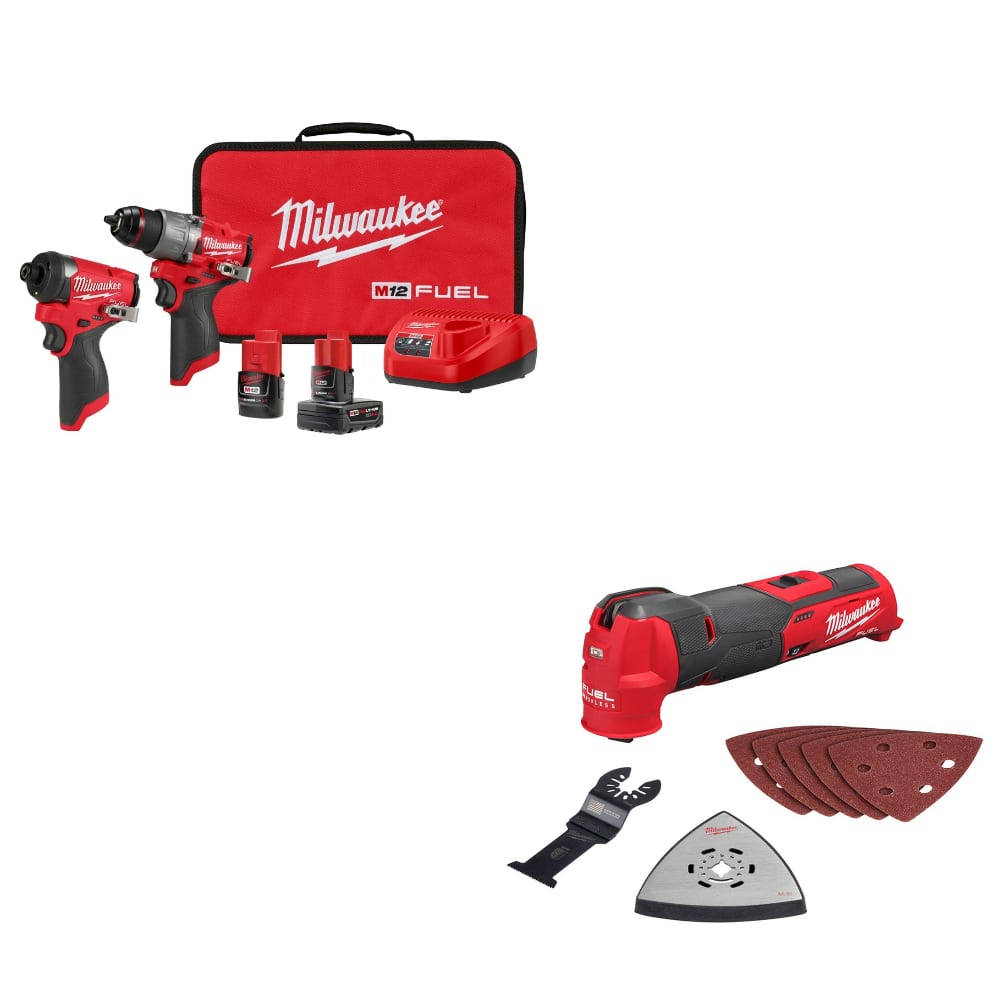 Milwaukee 3497-22 M12 FUEL 2-Tool Combo Kit W/ 2526-20 M12 FUEL Multi-Tool, Bare