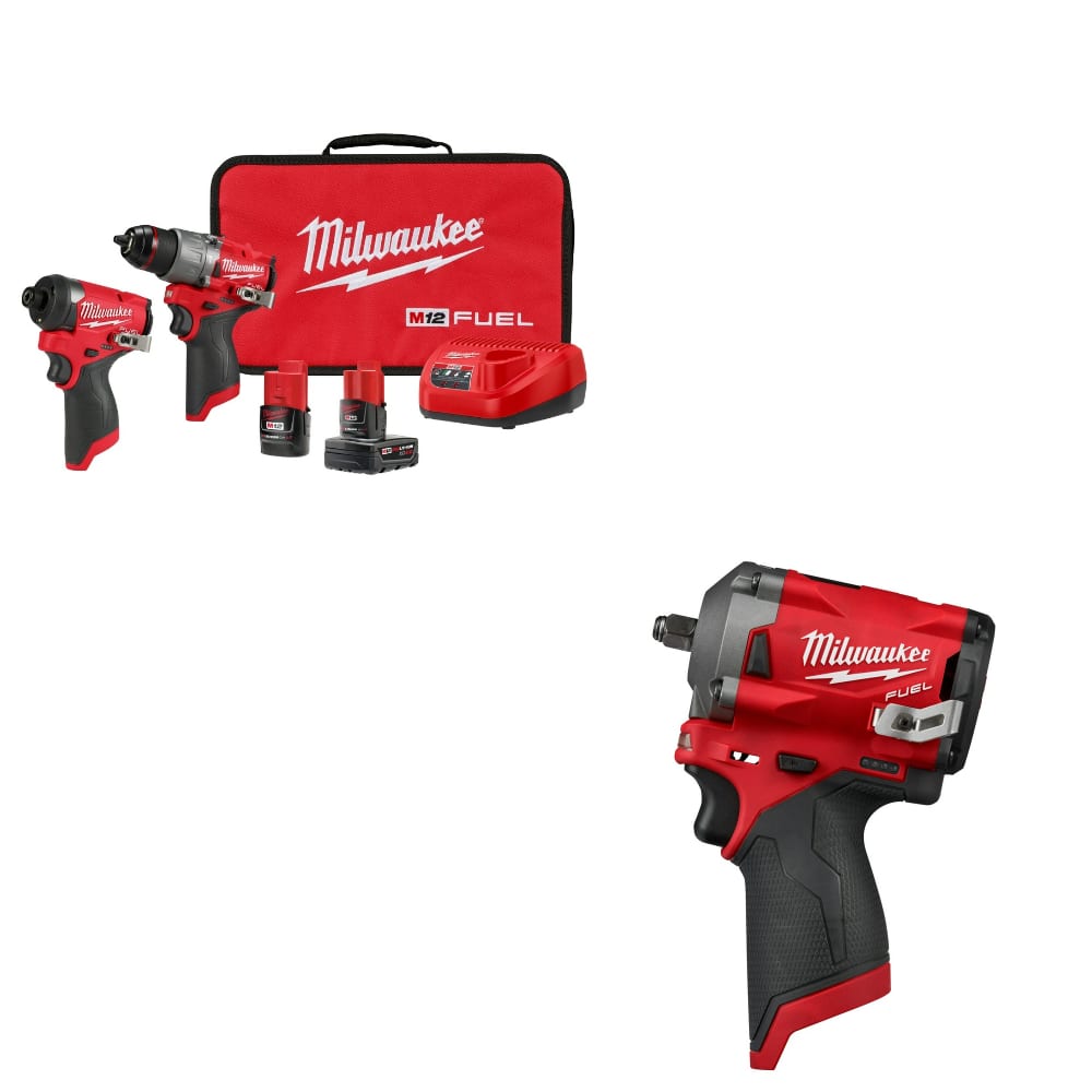 Milwaukee 3497-22 M12 FUEL 2-Tool Combo Kit W/ 2554-20 M12 FUEL Impact