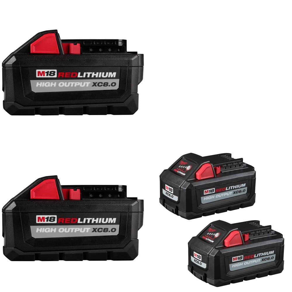 Milwaukee 48-11-1880 M18 XC8.0 Battery-2Pk W/ FREE 48-11-1862 M18 Battery-2Pk