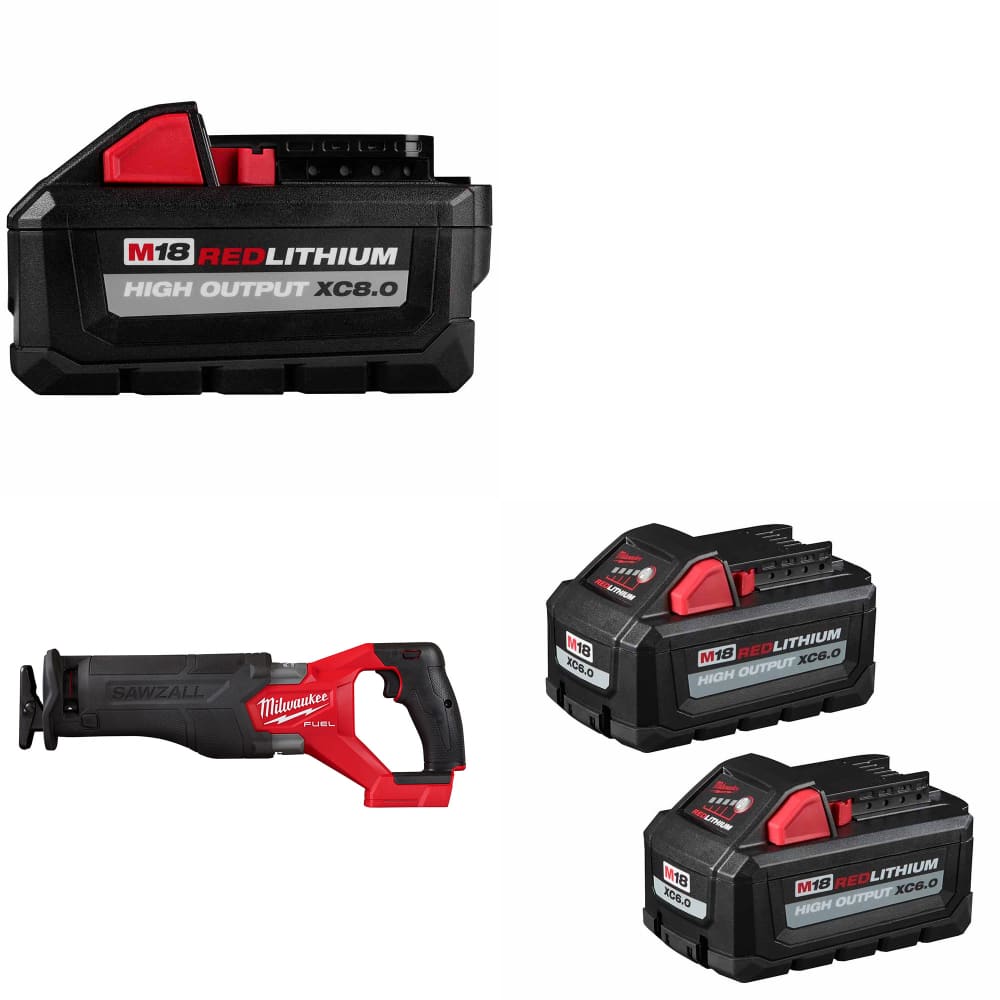 Milwaukee 48-11-1880 M18 Battery W/ 2821-20 M18 Recip Saw & FREE Battery-2Pk