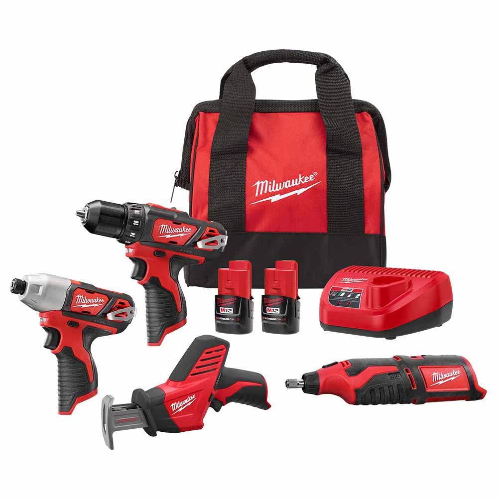 Milwaukee 2497-24H M12 4pc Combo Kit