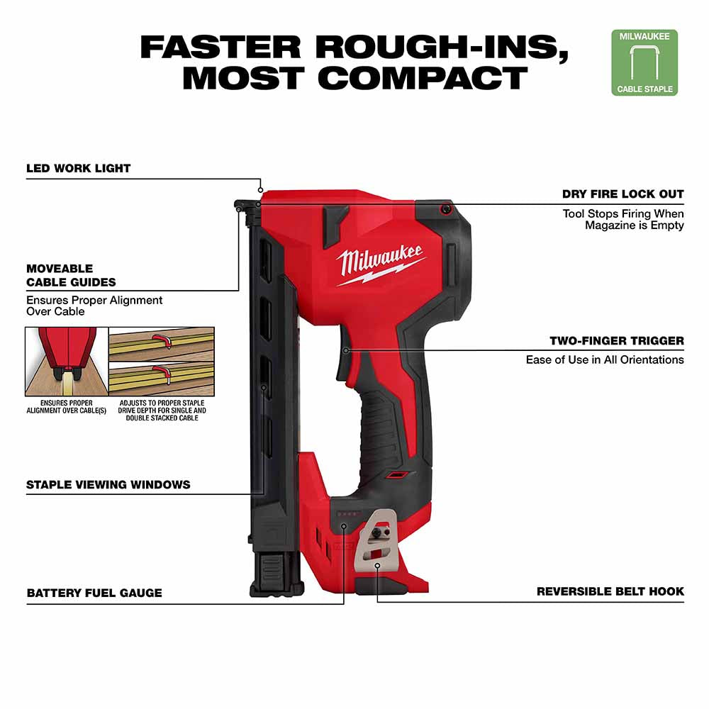 Milwaukee 2448-20 M12 Cable Stapler - 3