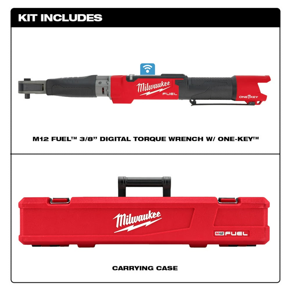 Milwaukee 2465-20 M12 FUEL 3/8" Digital Torque Wrench w/ ONE-KEY Bare Tool - 2