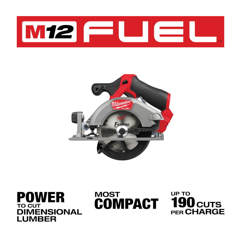 Milwaukee 2521-20 M12 FUEL 5-3/8" Circular Saw - 2