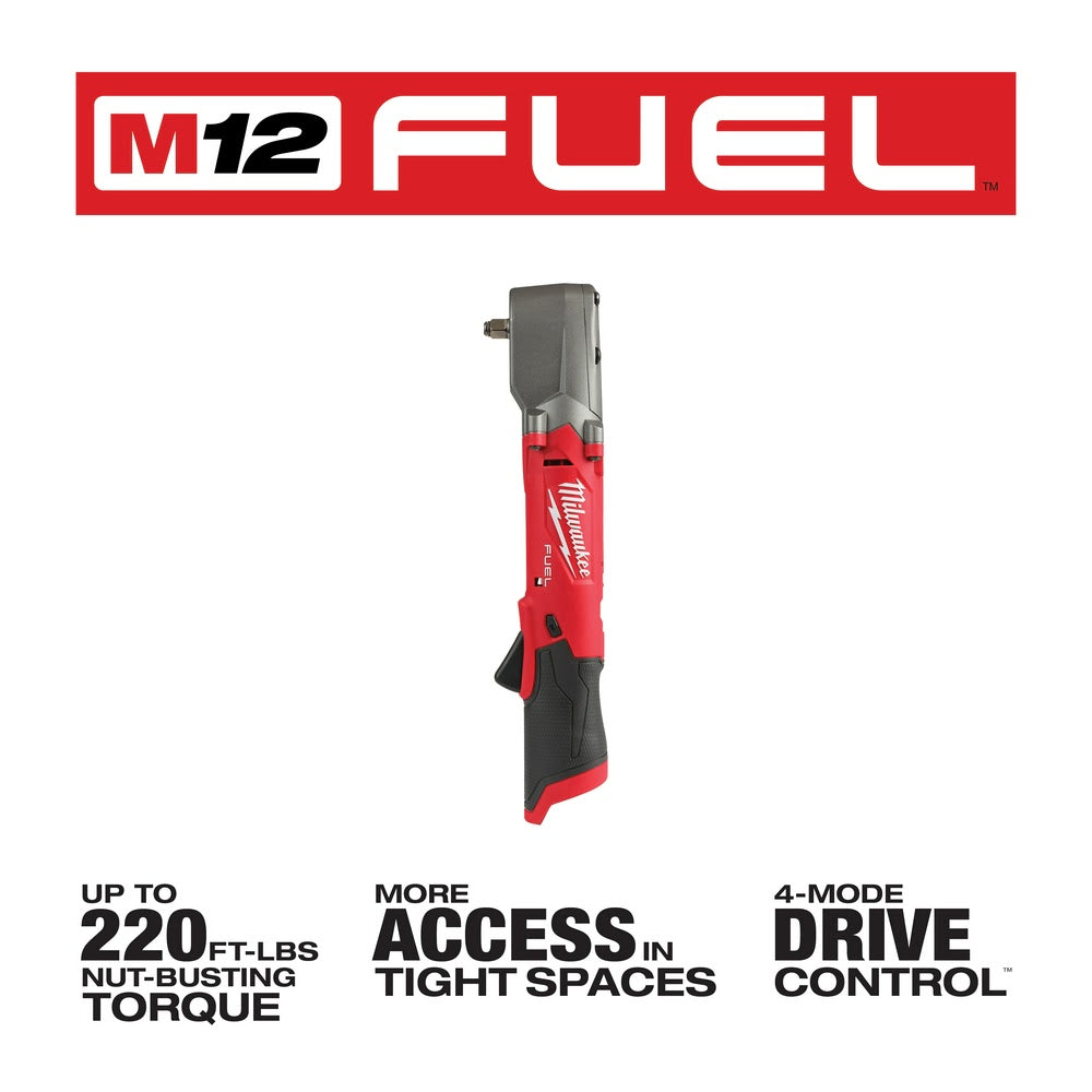 Milwaukee 2564-20 M12 FUEL 3/8" Right Angle Impact Wrench w/Friction Ring (Bare Tool) - 4