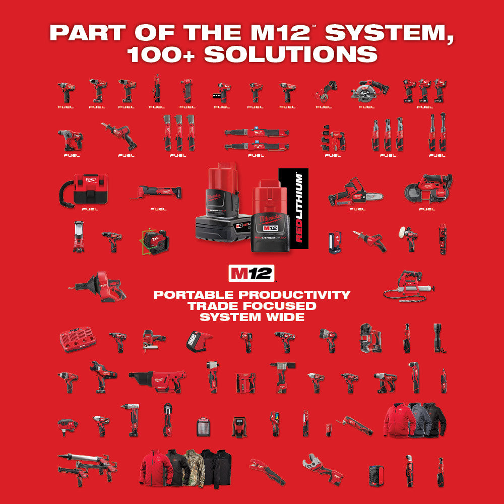 Milwaukee 2564-22 M12 FUEL  3/8" Right Angle Impact Wrench Kit - 10