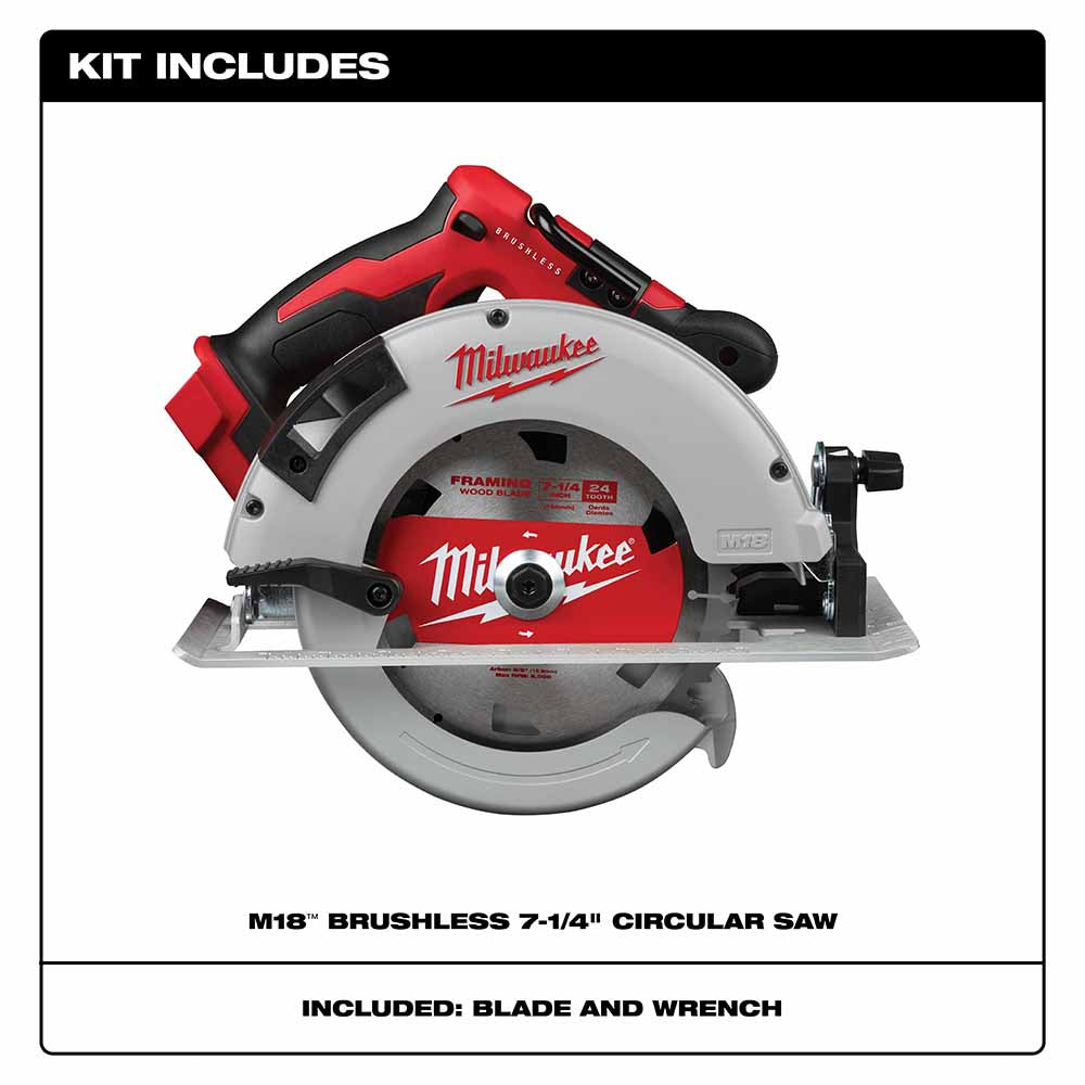 Milwaukee 2631-20 M18 Brushless 7-1/4" Circular Saw Bare Tool - 4