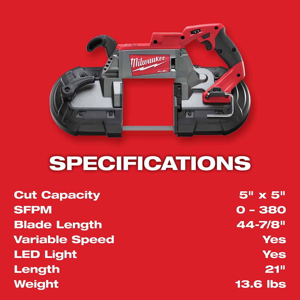 Milwaukee 2729-20 M18 FUEL Deep Cut Band Saw Bare - 13