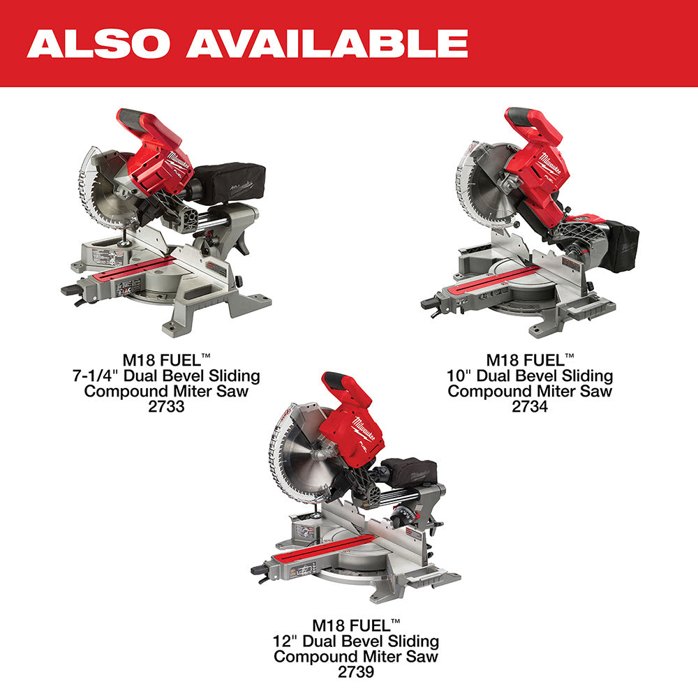 Milwaukee 2739-21HD M18 FUEL 12" Dual Bevel Sliding Compound Miter Saw - Kit - 12