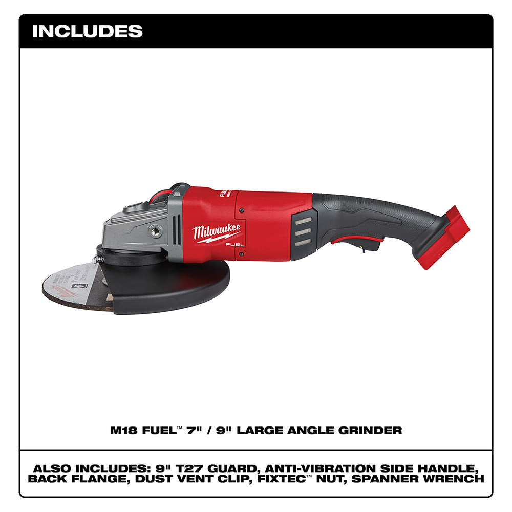 Milwaukee 2785-20 M18 FUEL 7" / 9" Large Angle Grinder - 2