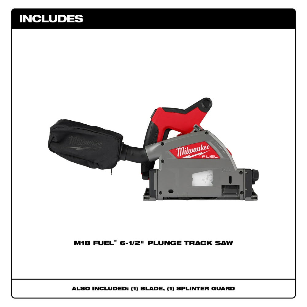 Milwaukee 2831-20 M18 FUEL 6-1/2" Plunge Track Saw - 2