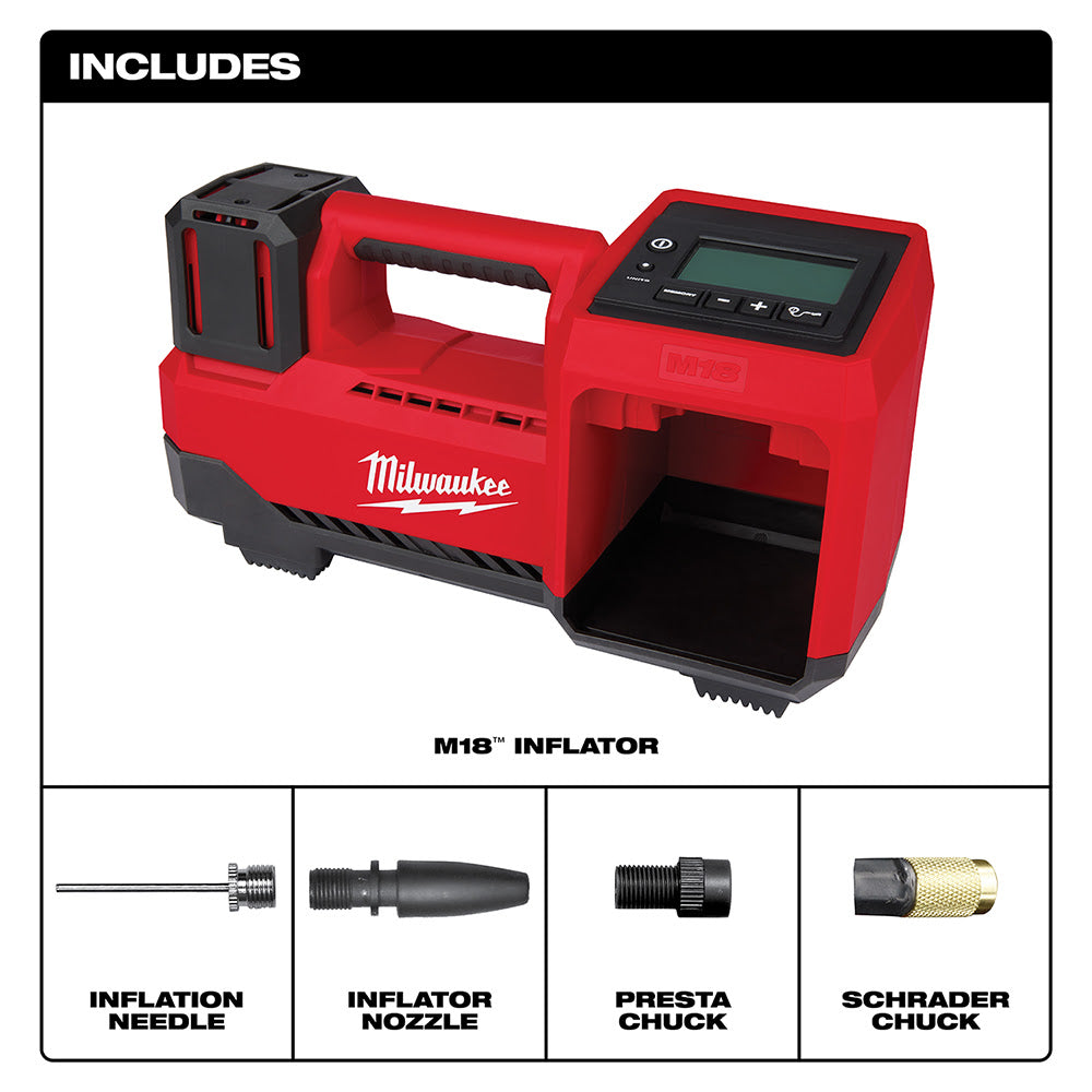 Milwaukee M18 Compact Tire Inflator, Tool Only - 2