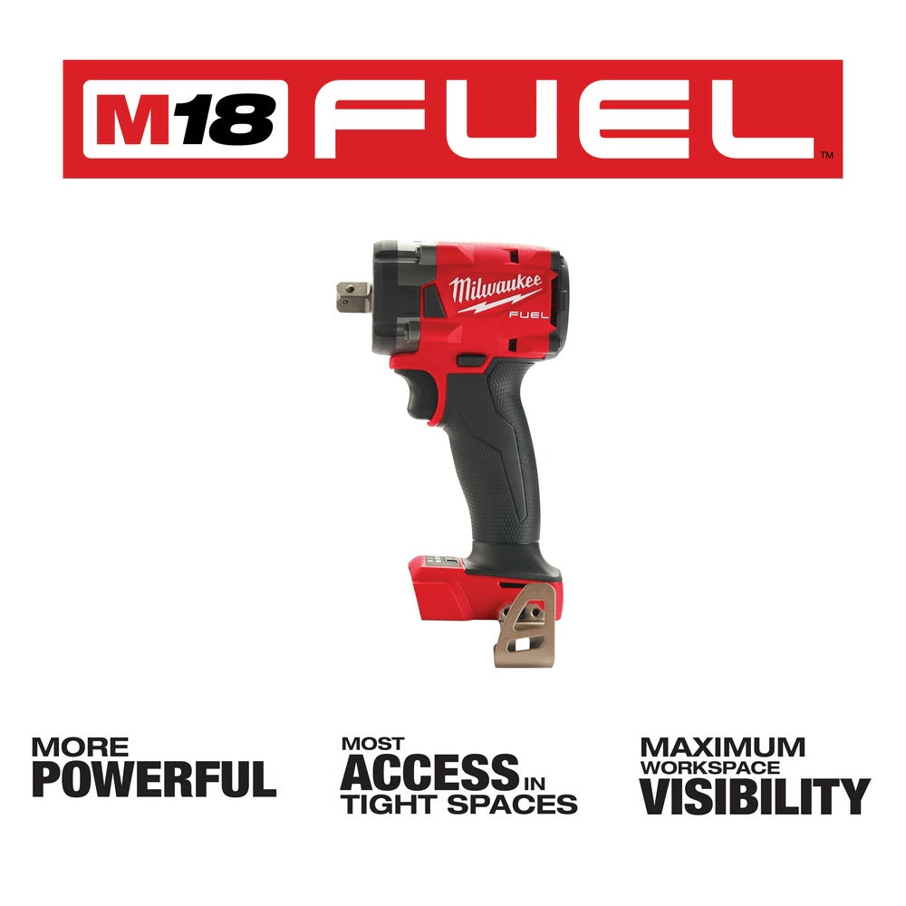 Milwaukee  2855P-20  "M18 FUEL™ 1/2 " Compact Impact Wrench w/ Pin Detent Bare Tool " - 3