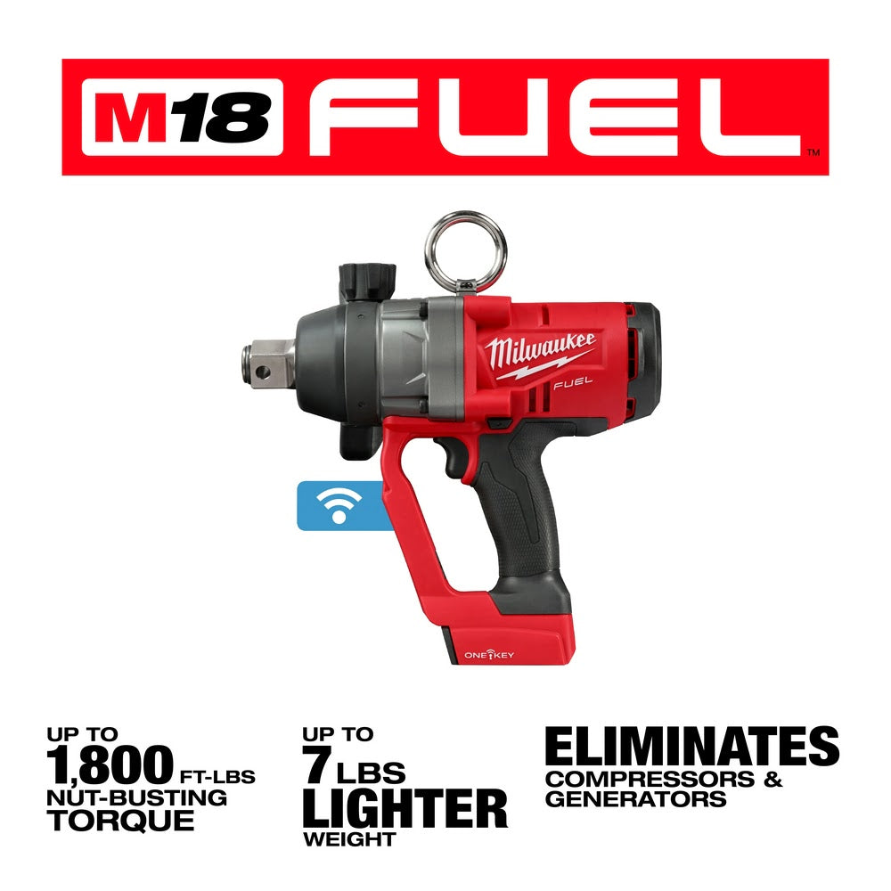 Milwaukee 2867-20 M18 FUEL 1" HTIW Impact Wrench w/ ONE-KEY Bare Tool - 3