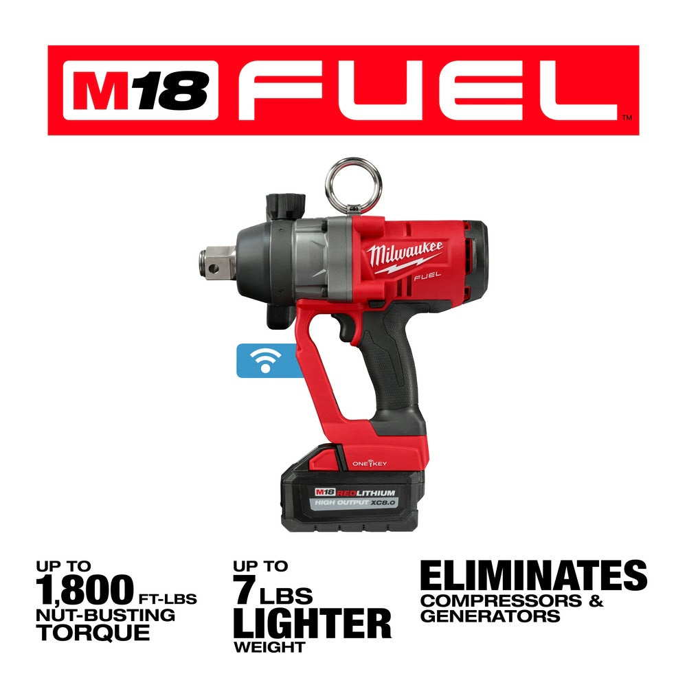 Milwaukee 2867-22 M18 FUEL 1" HTIW w/ ONE-KEY Kit w/ (2) 8.0Ah Batteries - 3