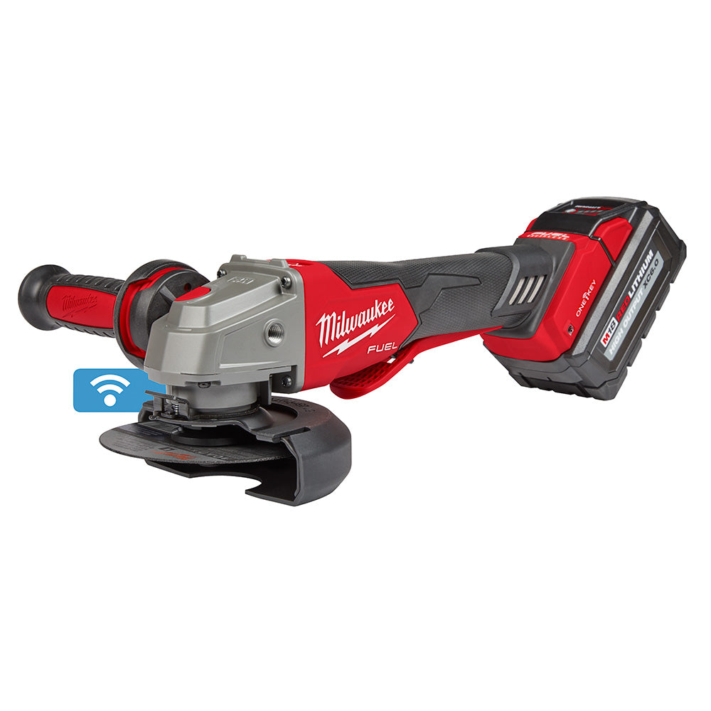 Milwaukee 2882-22 M18 FUEL™ 4-1/2" / 5" Braking Grinder w/ ONE-KEY™  Paddle Switch, No-Lock Kit - 12