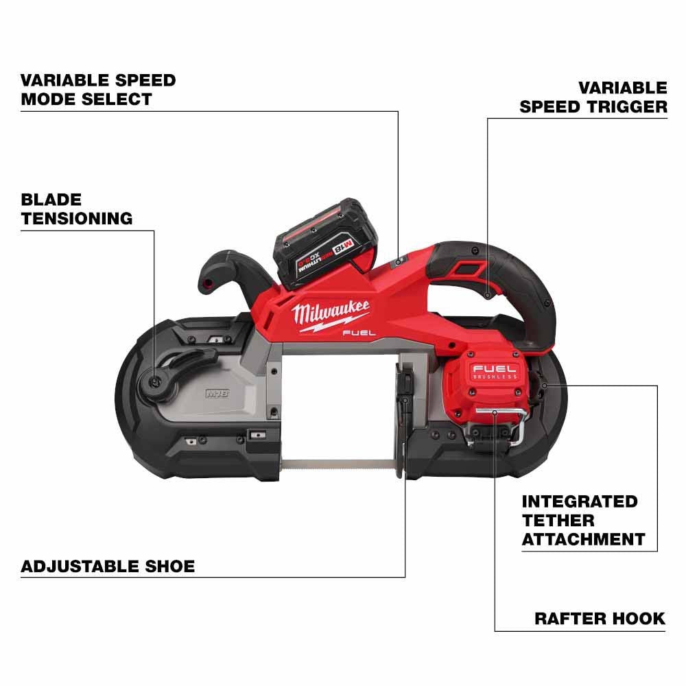 Milwaukee 2929-22 M18 FUEL Deep Cut Band Saw Kit - 4