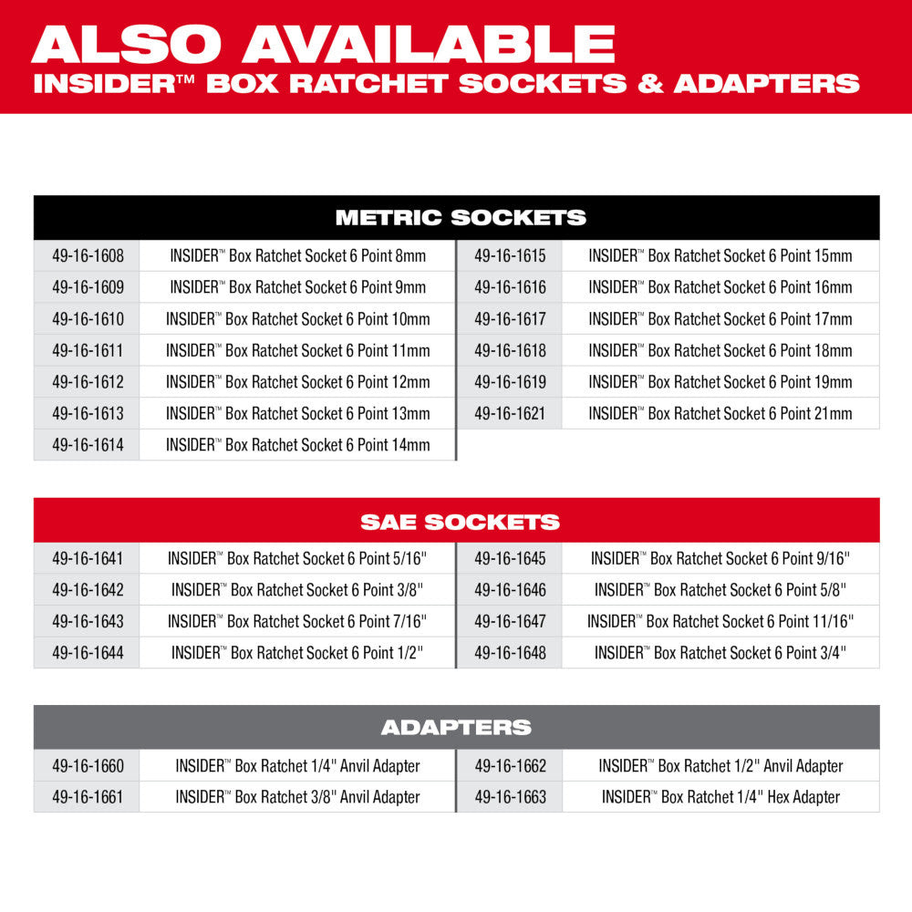 Milwaukee 3050-20 M12 FUEL INSIDER Extended Reach Box Ratchet - 12