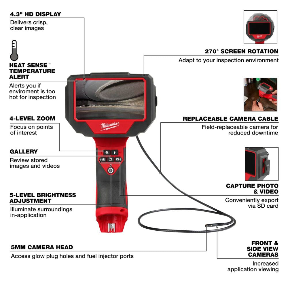 Milwaukee 3150-20 M12 Auto Technician Borescope - 2