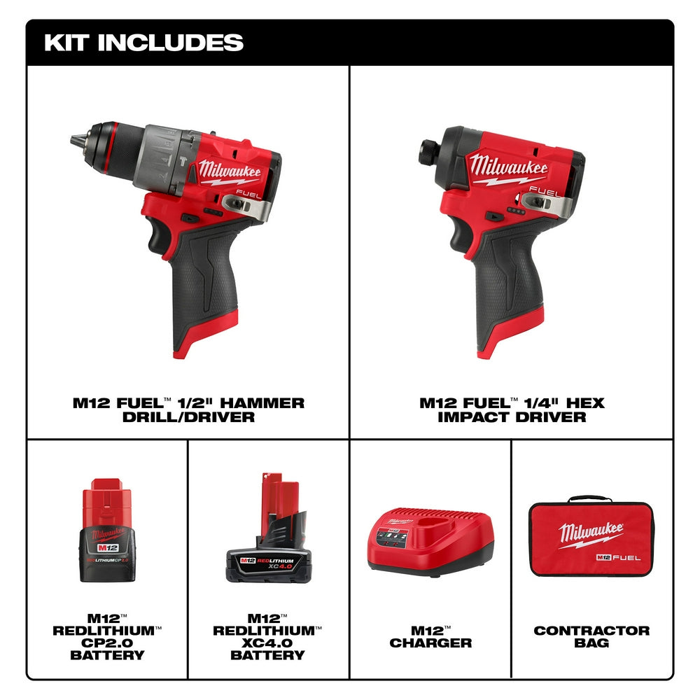 Milwaukee 3497-22 M12 FUEL 2-Tool Combo Kit - 9