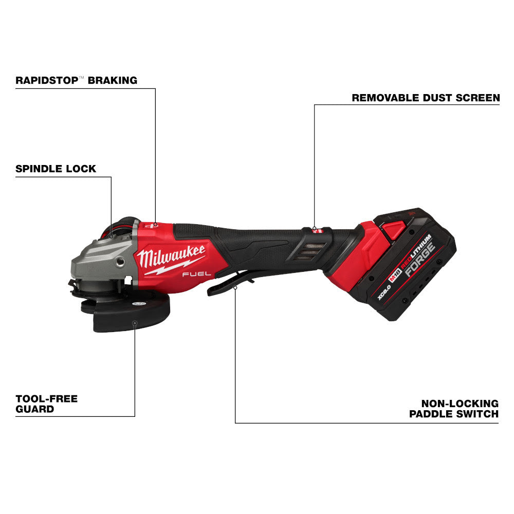 Milwaukee 3670-22 M18 FUEL 4-1/2"-6" Braking Grinder, Paddle Switch Kit - 4