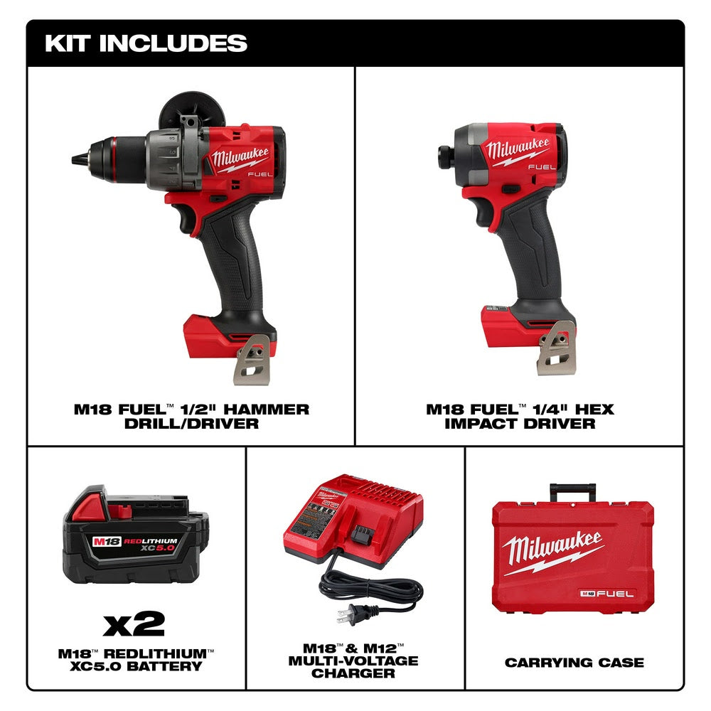 Milwaukee 3697-22 M18 FUEL 2-Tool Combo Kit - 10