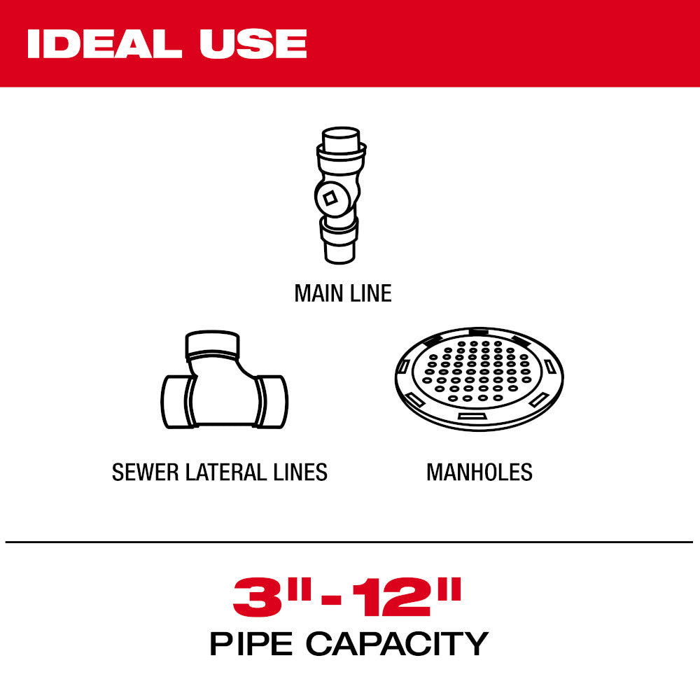 Milwaukee 3976-22 M18 325' Stiff Modular Pipeline Inspection System - 2