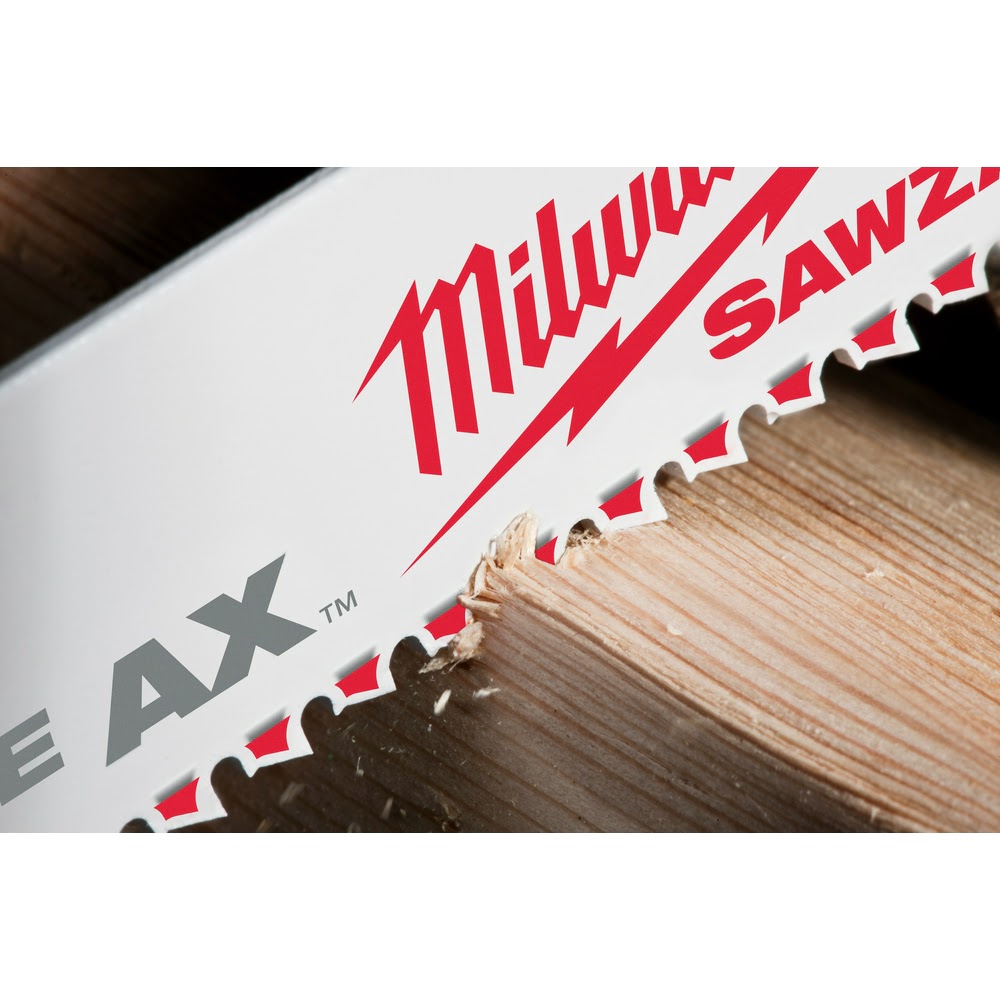 Milwaukee 48-00-5026 9" x 5 TPI Bi-Metal AX Super Sawzall Blade 5-Pack - 11