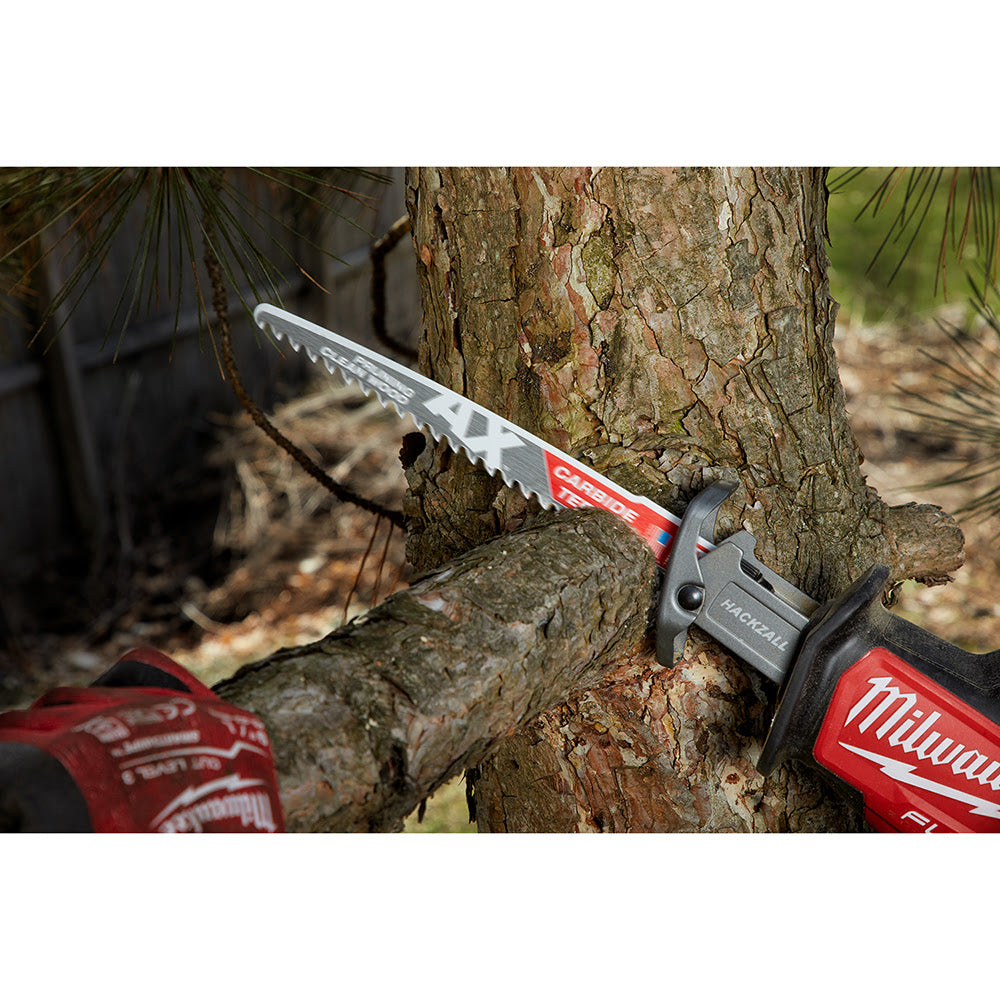 Milwaukee 48-00-5231 6" 3 TPI The AX™ with Carbide Teeth for Pruning & Clean Wood SAWZALL® Blade 1PK - 11